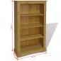 Preview: Bücherschrank 4 Fächer Mexiko-Stil Kiefernholz 81x29x150 cm