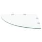 Preview: Eckablage mit Verchromten Halterungen Glas Transparent 45x45 cm