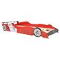 Preview: Kinderbett mit LED im Rennwagen-Design 90 x 200 cm Rot