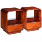 Preview: Nachttische mit Schubladen 2 Stk. Palisanderholz 40x30x50 cm