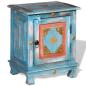 Preview: Nachttisch Massiv Mangoholz Blau