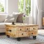 Preview: Couchtisch Raues Mangoholz 70x70x40 cm