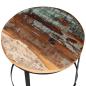 Preview: 2-tlg. Couchtisch-Set Altholz Massiv Rund 40cm/50cm