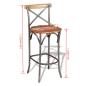 Preview: Barhocker Altholz Massiv