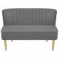 Preview: Sofa Stoff 117 x 55,5 x 77 cm Hellgrau