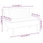 Preview: Sofa Stoff 117 x 55,5 x 77 cm Hellgrau