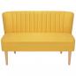 Preview: Sofa Stoff 117 x 55,5 x 77 cm Gelb