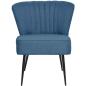 Preview: Cocktailsessel Blau Stoff