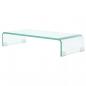 Preview: TV-Tisch/Bildschirmerhöhung Glas Transparent 60x25x11 cm