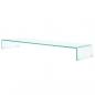 Preview: ARDEBO.de - TV-Tisch/Bildschirmerhöhung Glas Transparent 110x30x13 cm