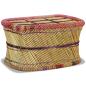 Preview: Couchtisch Bambus mit Chindi-Details Mehrfarbig