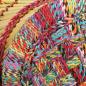 Preview: Hocker mit Chindi-Details 2 Stk. Mehrfarbig Bambus