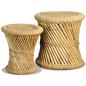 Preview: Hocker 2 Stk. Bambus und Jute