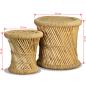 Preview: Hocker 2 Stk. Bambus und Jute