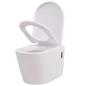 Preview: Wandmontierte Toilette Keramik Weiß