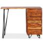 Preview: Schreibtisch mit 1 Schublade und 1 Schrank Massivholz