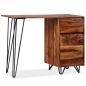 Preview: Schreibtisch mit 1 Schublade und 1 Schrank Massivholz Akazie