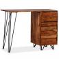 Preview: Schreibtisch mit 1 Schublade und 1 Schrank Massivholz