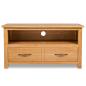Preview: TV-Schrank 90x35x48 cm Massivholz Eiche