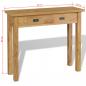 Preview: Konsolentisch Massivholz Teak 90x30x80 cm