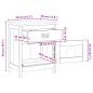 Preview: Nachttisch Massivholz Teak 40x30x50 cm