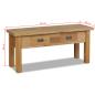 Preview: Flurbank Teak Massiv 90 x 30 x 40 cm