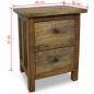 Preview: Nachttisch Altholz Massiv 40 x 30 x 51 cm
