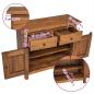 Preview: Sideboard Altholz Massiv 75x30x65 cm