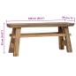 Preview: Bank Altholz Massiv 100 x 28 x 43 cm