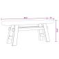 Preview: Bank Altholz Massiv 100 x 28 x 43 cm