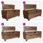 Preview: Sitzbank Altholz Massiv 86 x 40 x 60 cm 