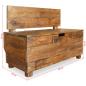 Preview: Sitzbank Massives Mahagoniholz 86x40x60 cm