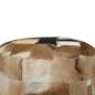 Preview: Hocker Echtes Ziegenfell Rund 50 x 50 x 45 cm 