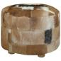 Preview: Hocker Echtes Ziegenfell Rund 50 x 50 x 45 cm 