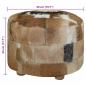 Preview: Hocker Echtes Ziegenfell Rund 50 x 50 x 45 cm 