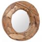 Preview: Dekorativer Spiegel Teak 60 cm Rund