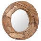 Preview: Dekorativer Spiegel Teak 60 cm Rund