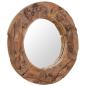 Preview: Dekorativer Spiegel Teak 80 cm Rund