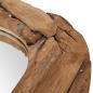 Preview: Dekorativer Spiegel Teak 80 cm Rund