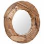 Preview: Dekorativer Spiegel Teak 80 cm Rund