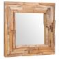 Preview: Dekorativer Spiegel Teak 60 x 60 cm Quadratisch