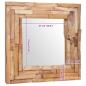 Preview: Dekorativer Spiegel Teak 60 x 60 cm Quadratisch