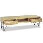 Preview: TV-Schrank 120 x 35 x 35 cm Teak Massiv