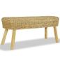 Preview: ARDEBO.de - Flurbank 110 x 35 x 45 cm Rattan Natur