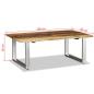 Preview: Couchtisch Altholz Massiv 100x60x38 cm