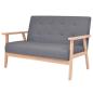 Preview: Sofa 2-Sitzer Stoff Dunkelgrau