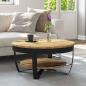 Preview: Couchtisch Raues Massives Mangoholz 65x32 cm