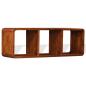 Preview: TV-Schrank Massivholz mit Honigfarbenem Finish 120x30x40 cm