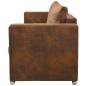 Preview: Sofa 3-Sitzer 191x73x82 cm Wildleder-Optik