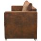 Preview: Sofa 3-Sitzer 191x73x82 cm Wildleder-Optik